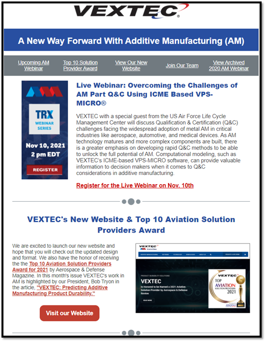 VEXTEC Newsletter November 2021